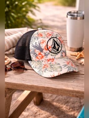 Volcom Trucker's Cap | Tropical Design | NWOT